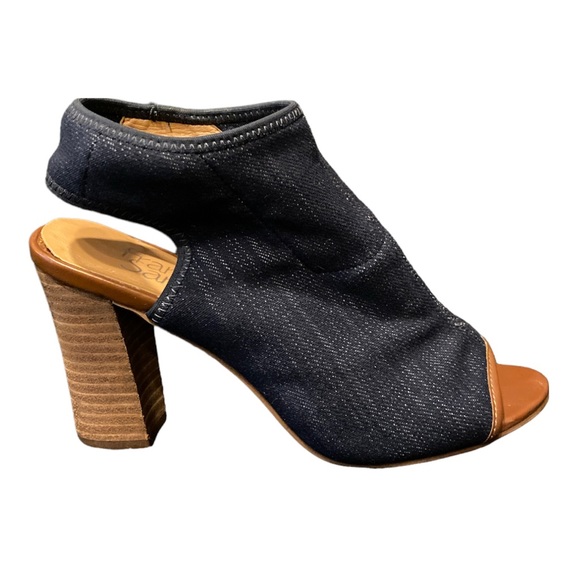 Franco Sarto stretch denim women’s slip on heels size 6 - Picture 3 of 8